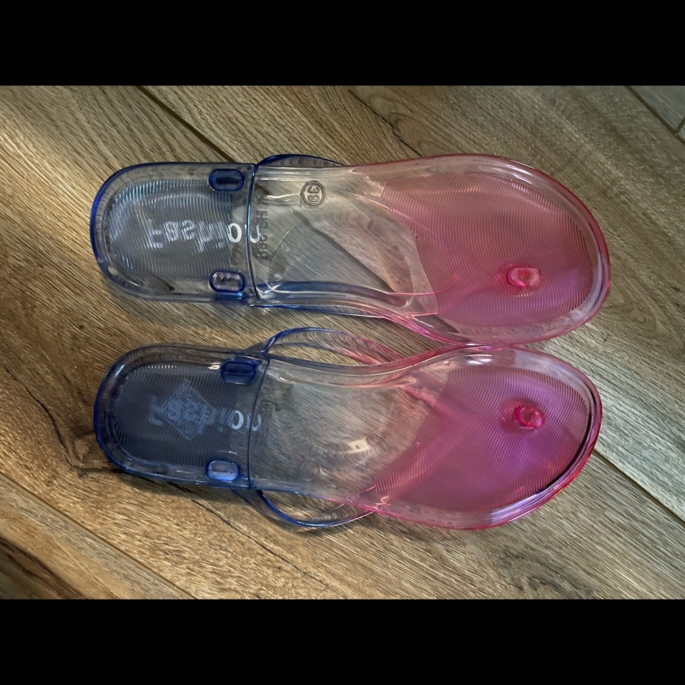 💕 JELLY FLIP FLOPS. PINK AND BLUE EUR 39 ( 7.5 ) - Picture 4 of 5